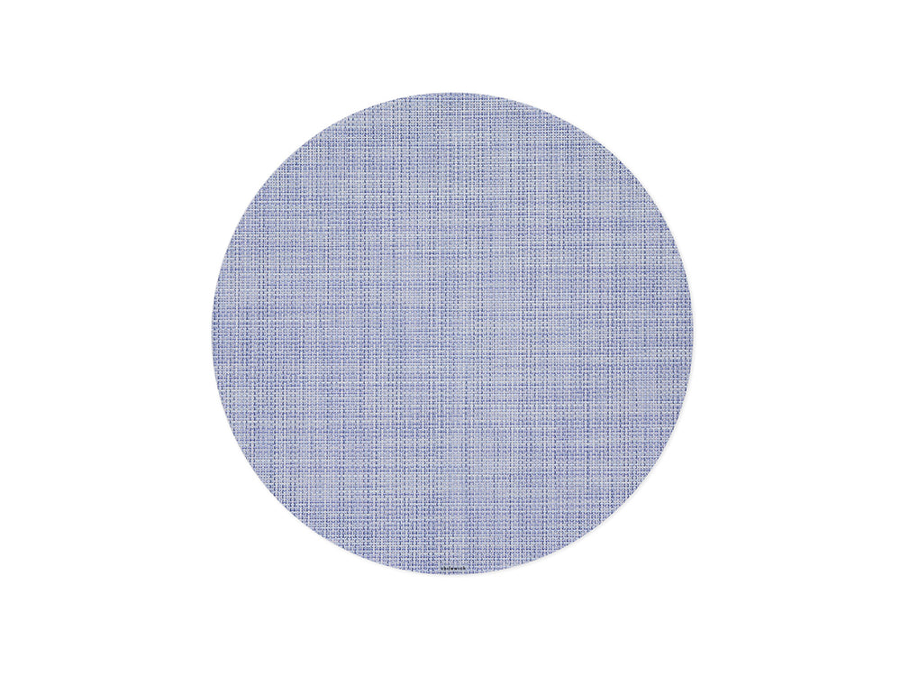 Mini Basketweave Round Placemat in Periwinkle