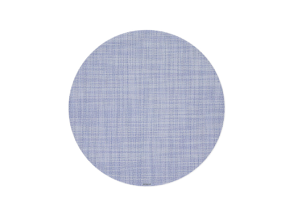 Mini Basketweave Round Placemat in Periwinkle