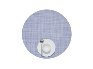 Mini Basketweave Round Placemat in Periwinkle