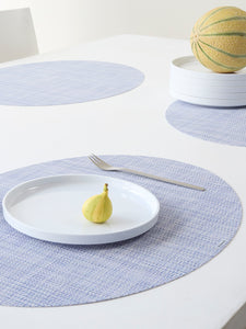 Mini Basketweave Round Placemat in Periwinkle
