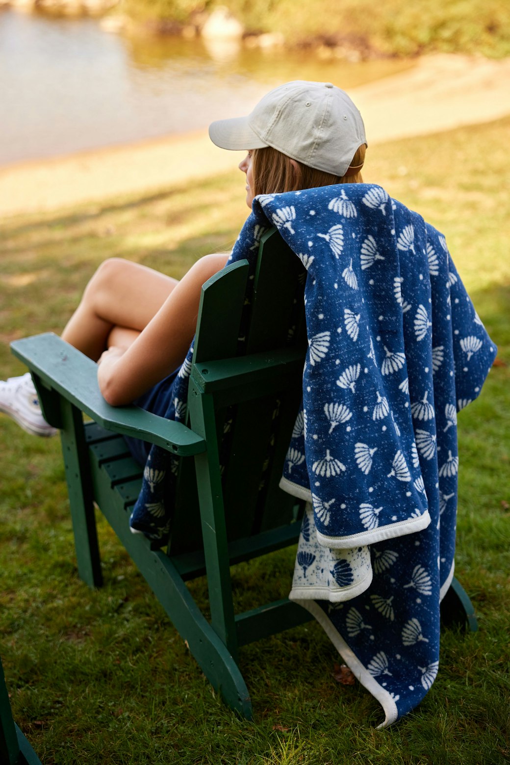 Denim Floral Blanket