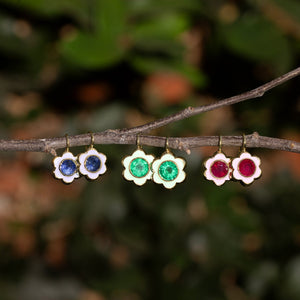 Enamel Flower Earrings