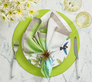 Dip Dye Napkin in Blue & Green, Set of 4