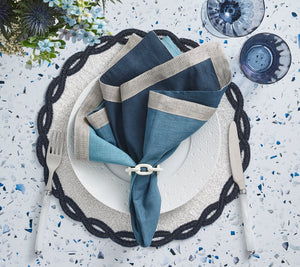 Dip Dye Napkin in Navy & Blue, Set of 4