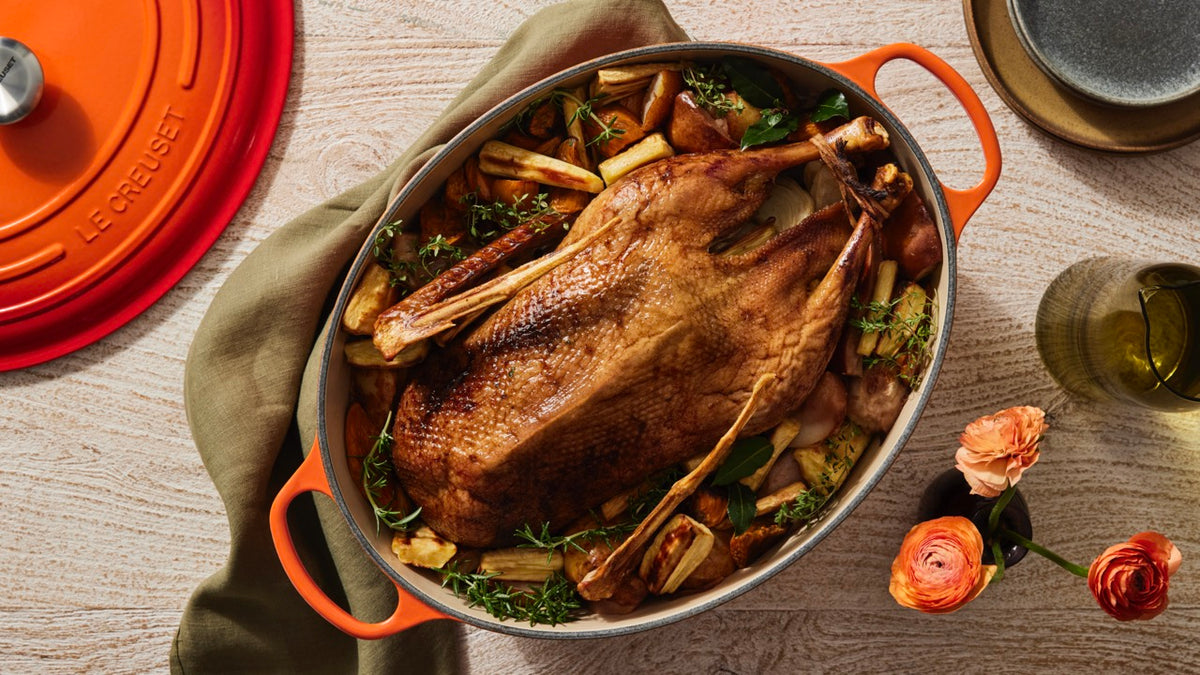 Signature Oval Dutch Oven in Flame 15.5 qt.