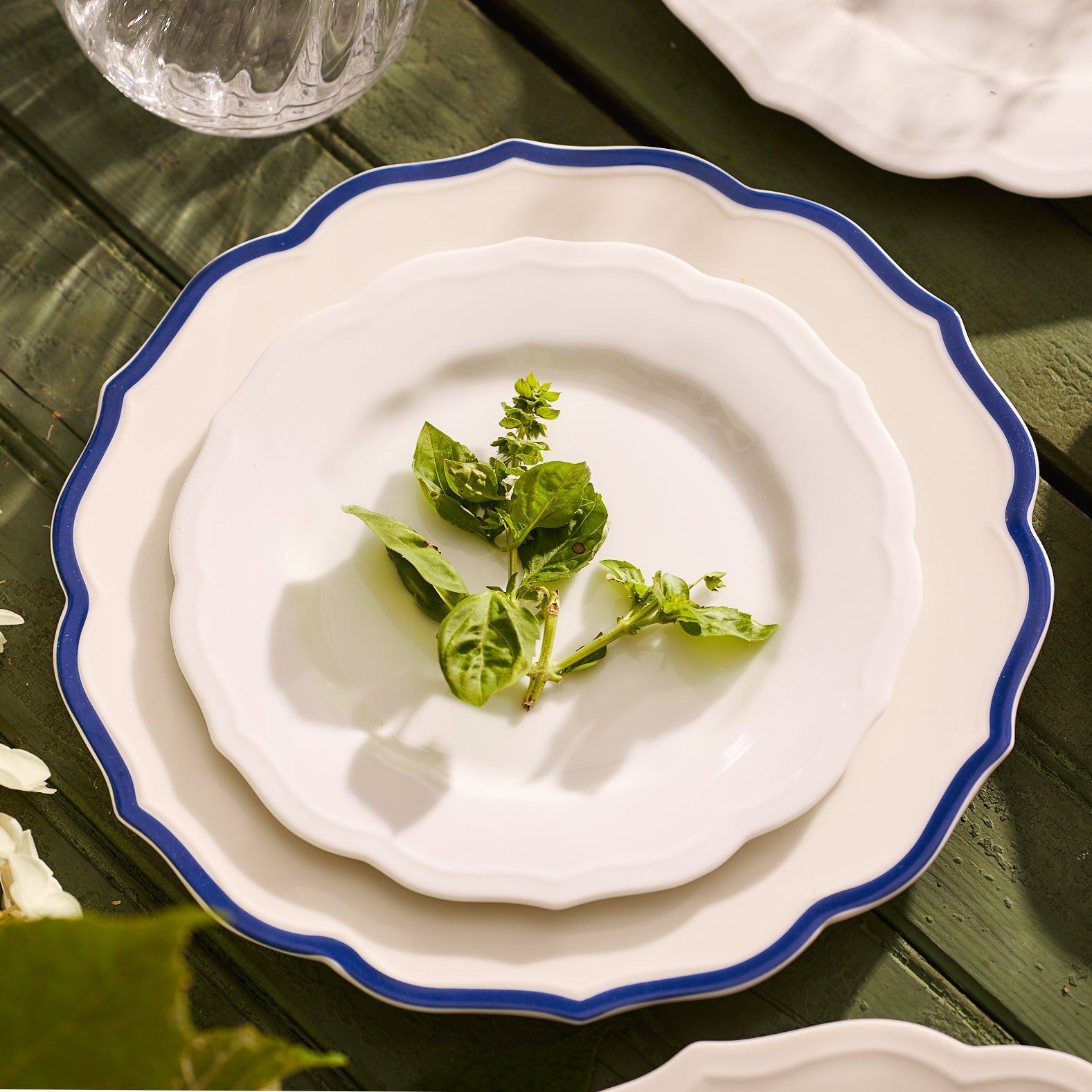 Stella Scalloped Blue Dinner Plate
