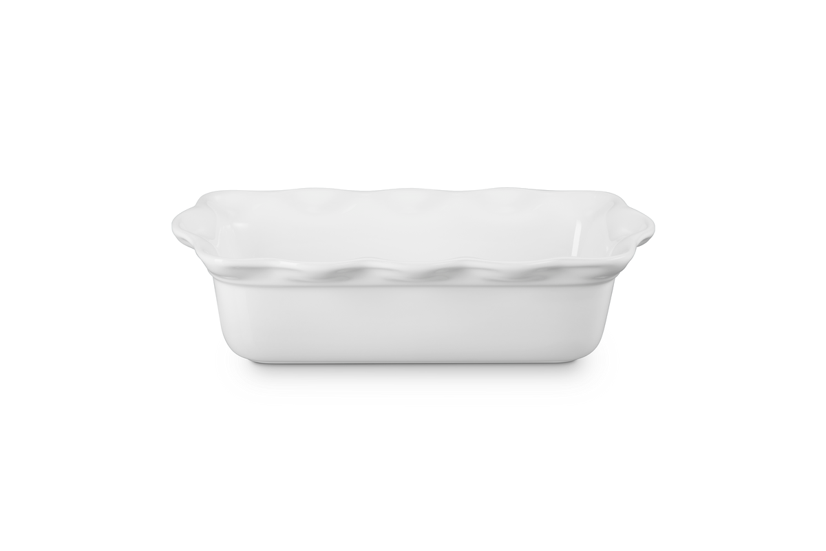 Heritage Fluted Loaf Pan in White