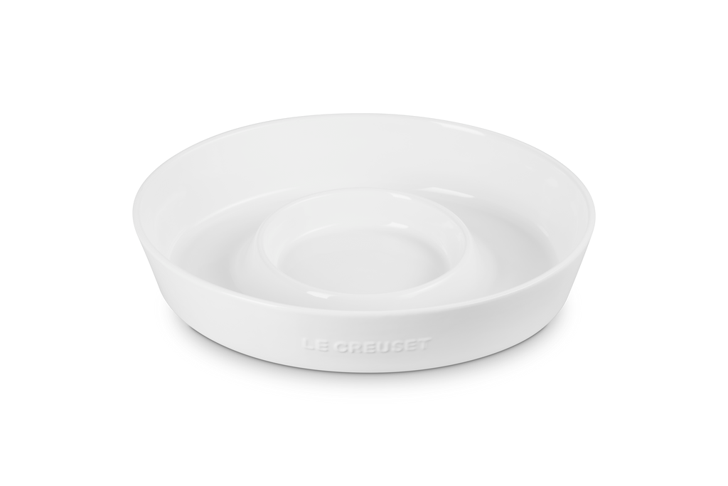 Chip and Dip Platter in White