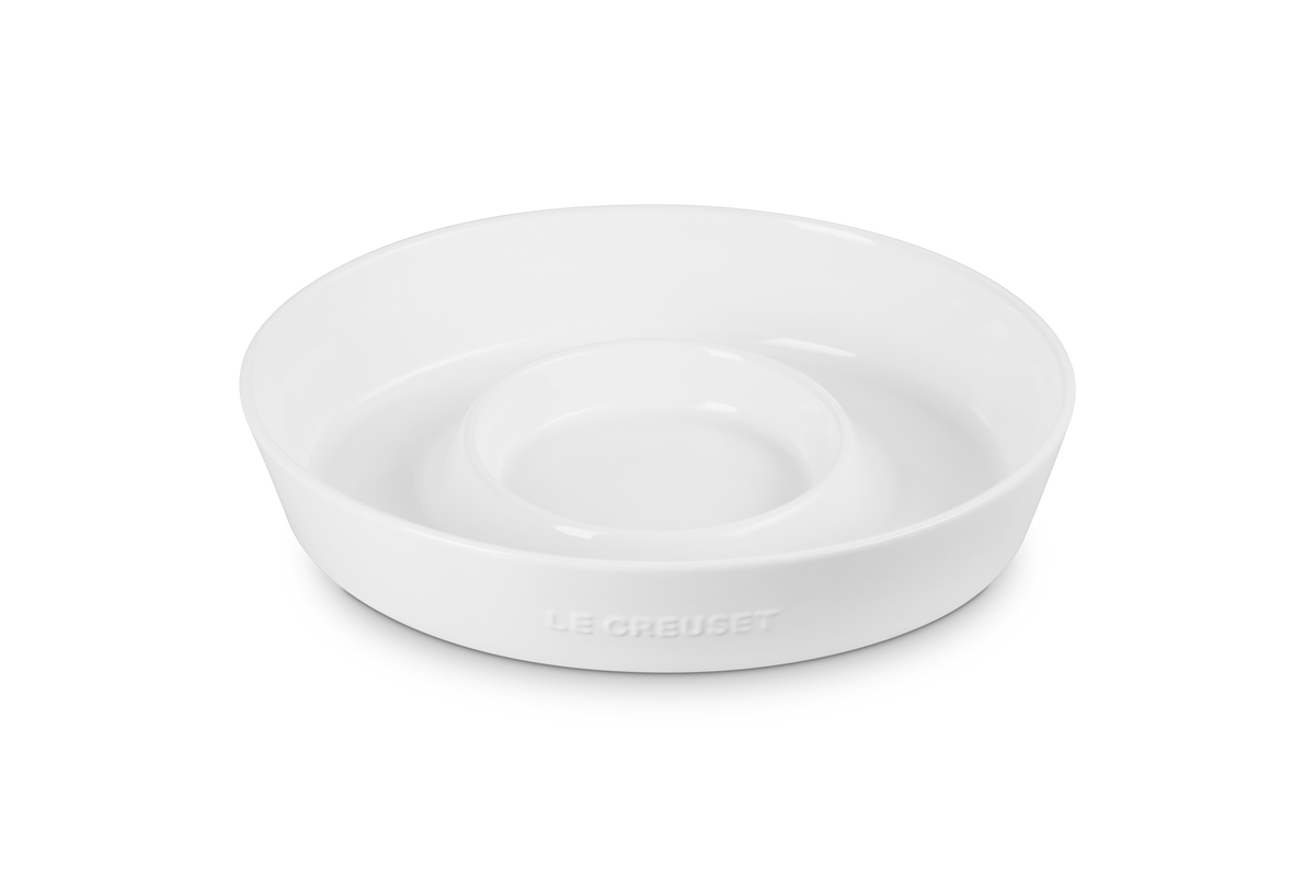 Chip and Dip Platter in White