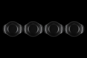 Mini Round Cocotte Base 1/3 QT in Matte Black, Set of 4