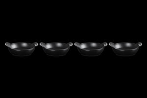 Mini Round Cocotte Base 1/3 QT in Matte Black, Set of 4