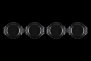 Mini Round Braiser Base 1/3 QT in Matte Black, Set of 4