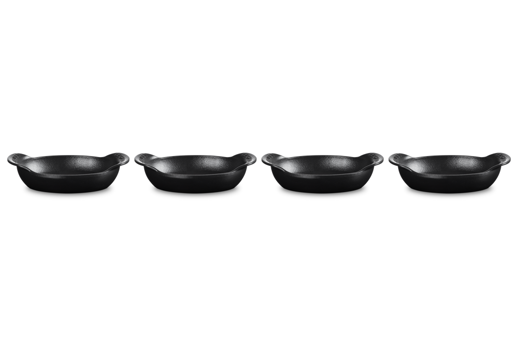 Mini Oval Baker 1/3 QT in Matte Black, Set of 4