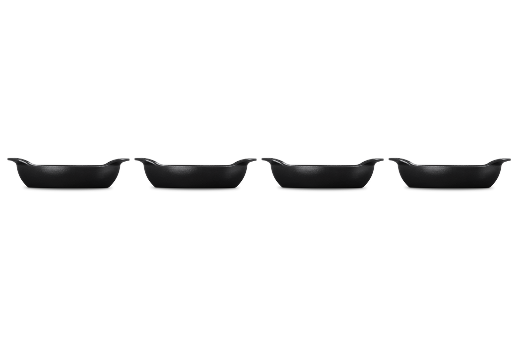 Mini Oval Baker 1/3 QT in Matte Black, Set of 4