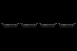 Mini Oval Baker 1/3 QT in Matte Black, Set of 4