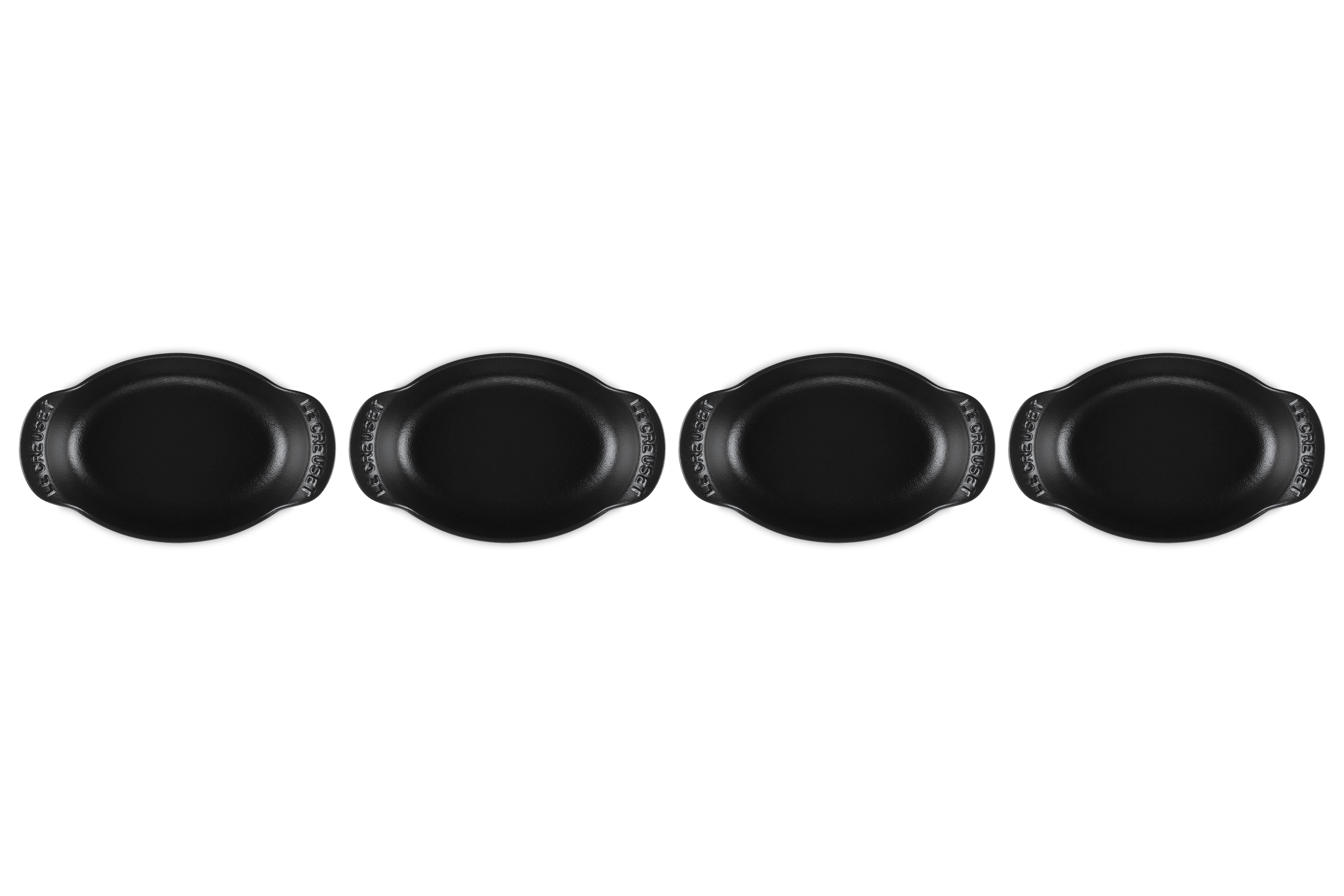 Mini Oval Baker 1/3 QT in Matte Black, Set of 4
