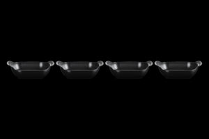 Mini Rectangular Baker 1/3 QT in Matte Black, Set of 4
