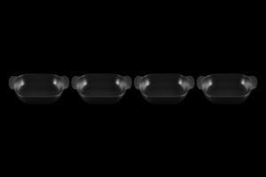 Mini Rectangular Baker 1/3 QT in Matte Black, Set of 4