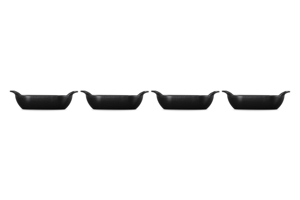 Mini Rectangular Baker 1/3 QT in Matte Black, Set of 4