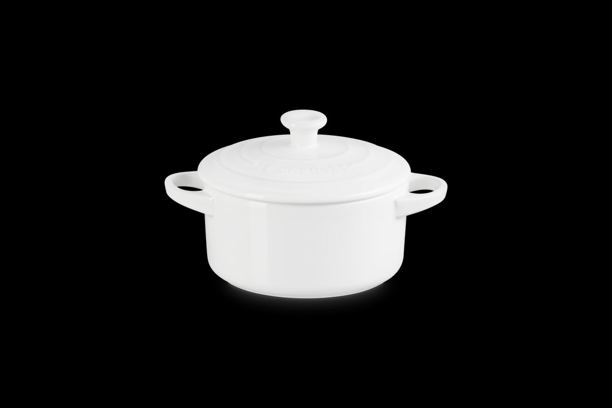 Mini Round Cocotte in White