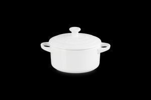 Mini Round Cocotte in White