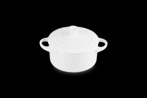 Mini Round Cocotte in White