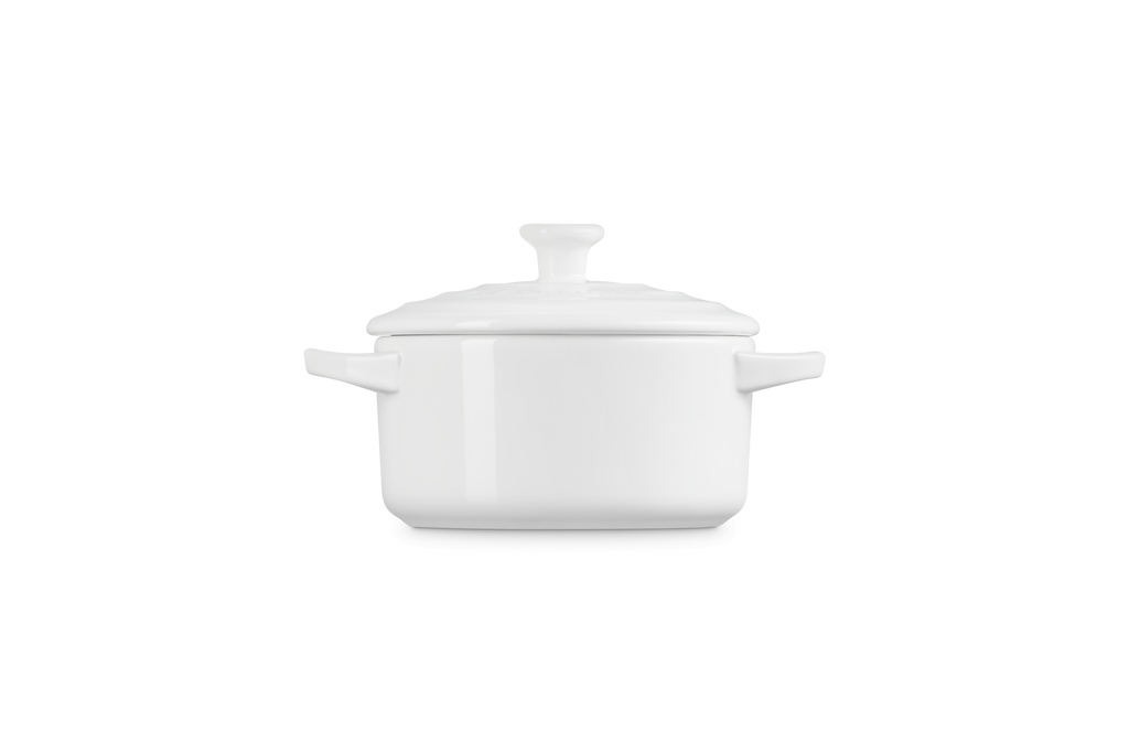 Mini Round Cocotte in White