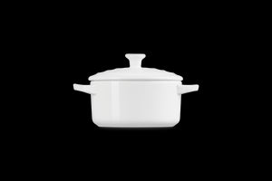 Mini Round Cocotte in White