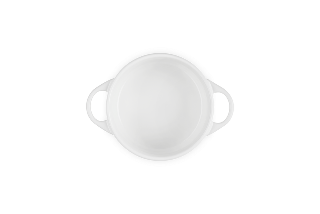 Mini Round Cocotte in White