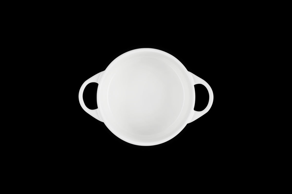 Mini Round Cocotte in White