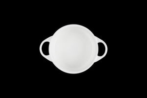 Mini Round Cocotte in White