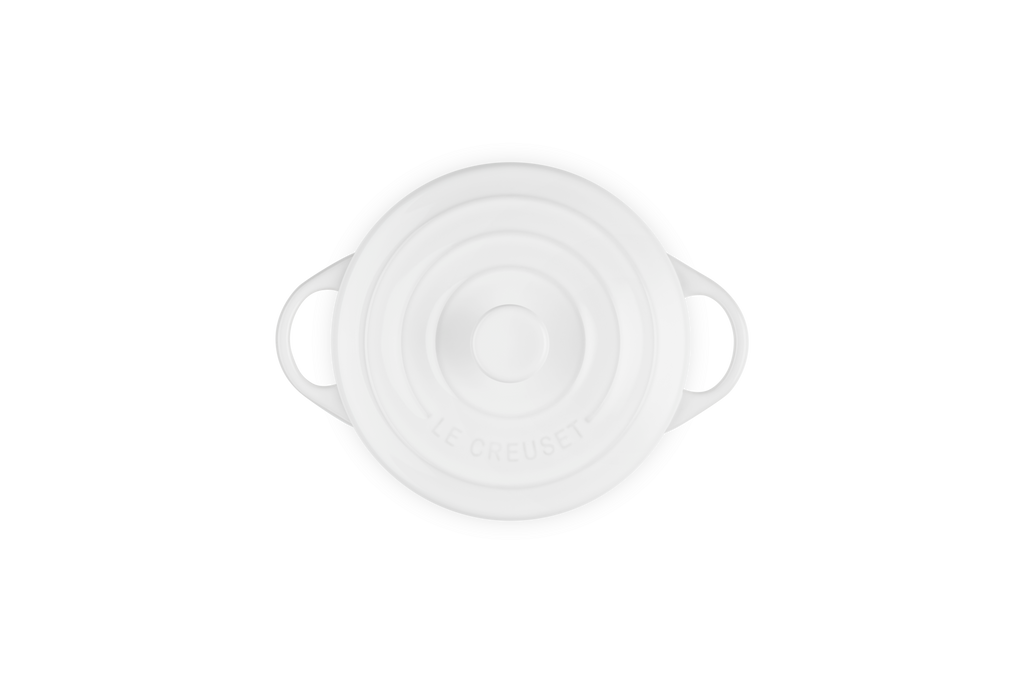 Mini Round Cocotte in White
