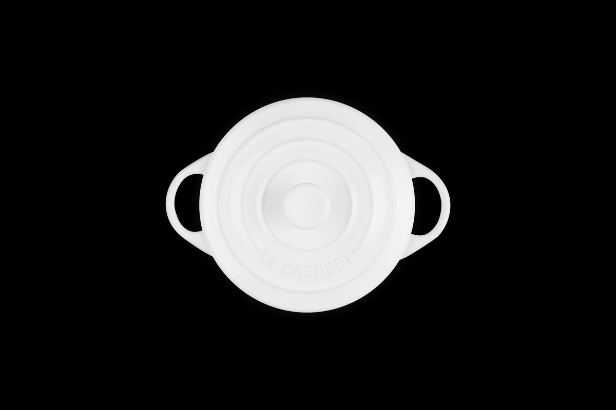 Mini Round Cocotte in White