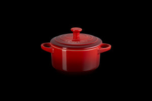 Mini Round Cocotte in Cerise