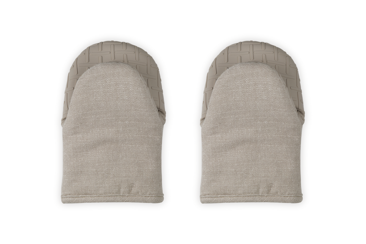 Mini Oven Mitts 8" in Sable, Set of 2