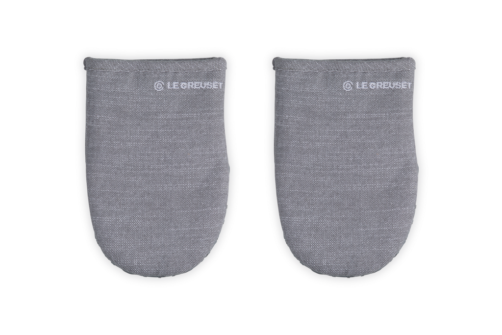 Mini Oven Mitts 8" in Charbon, Set of 2