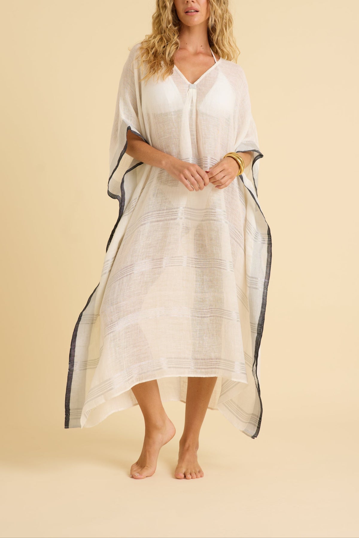 Kerala Kaftan in White