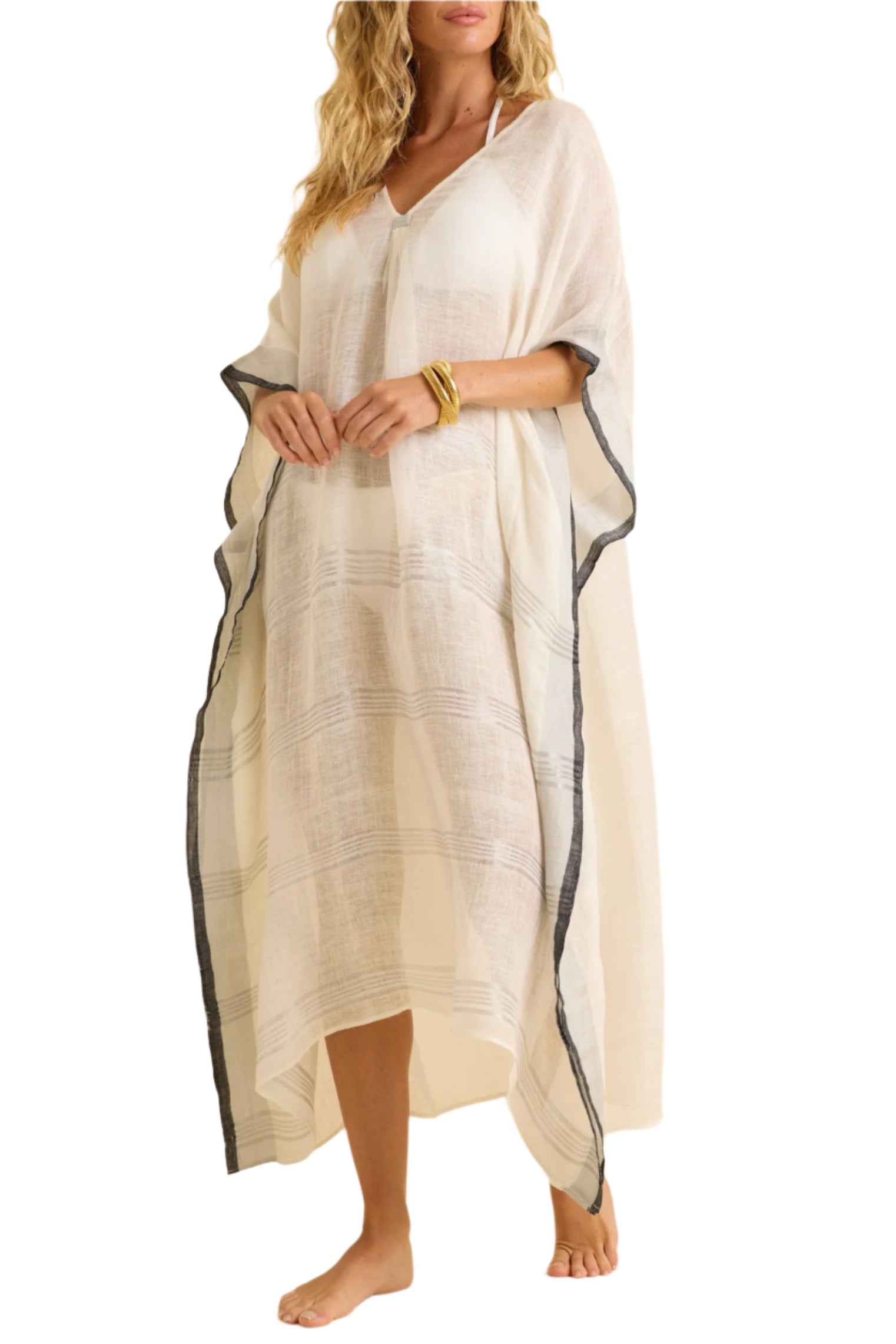 Kerala Kaftan in White