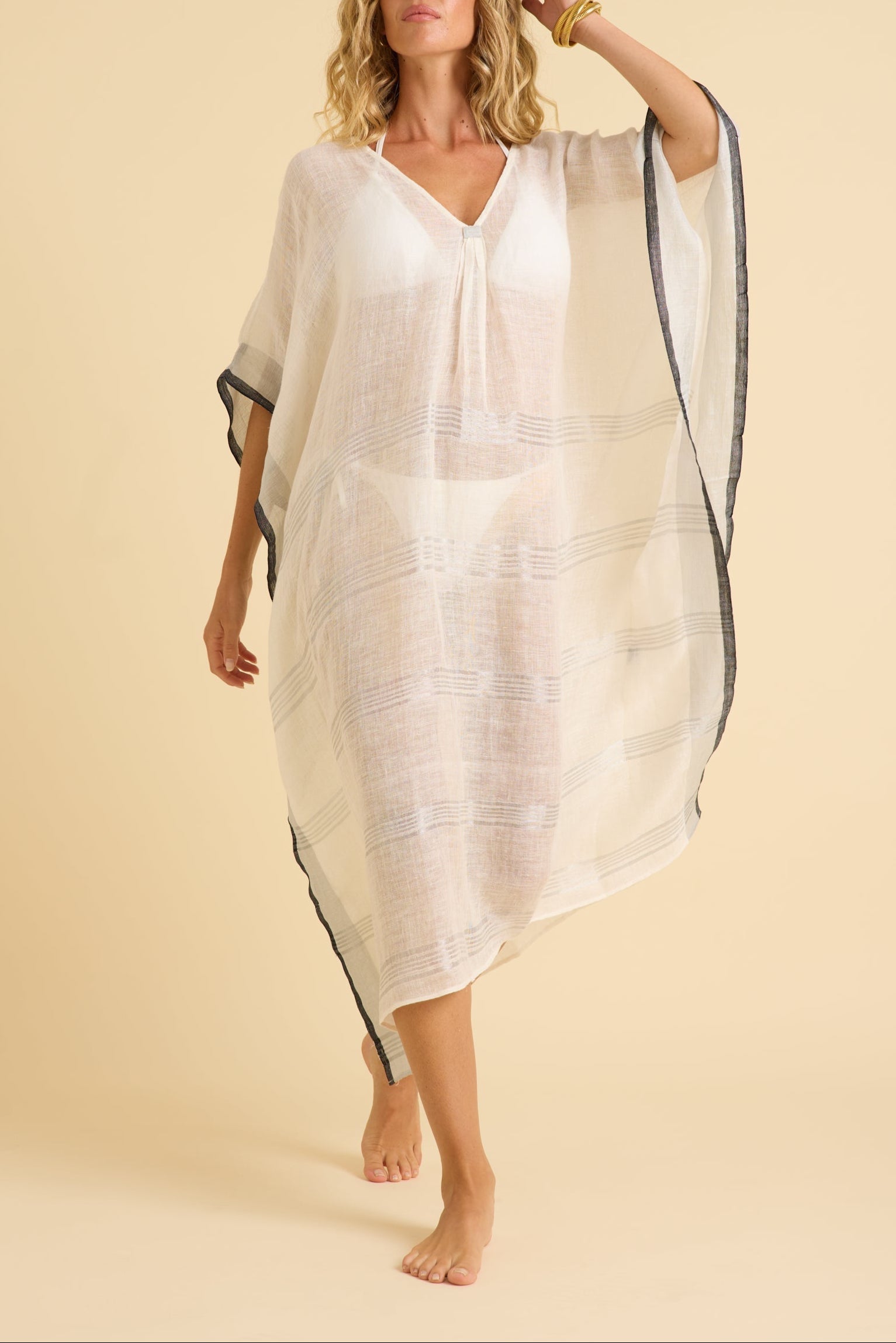 Kerala Kaftan in White