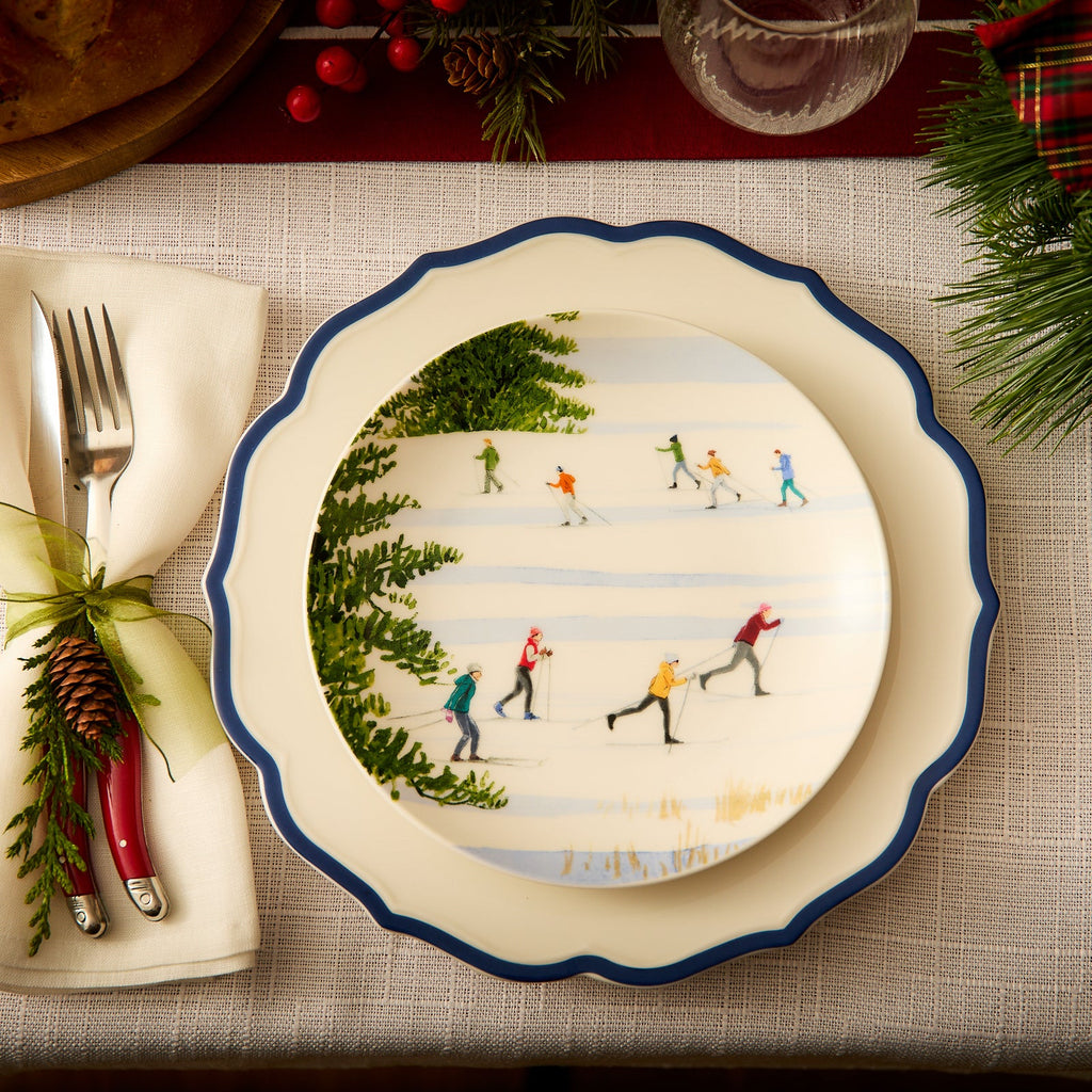 Stella Scalloped Blue Dinner Plate