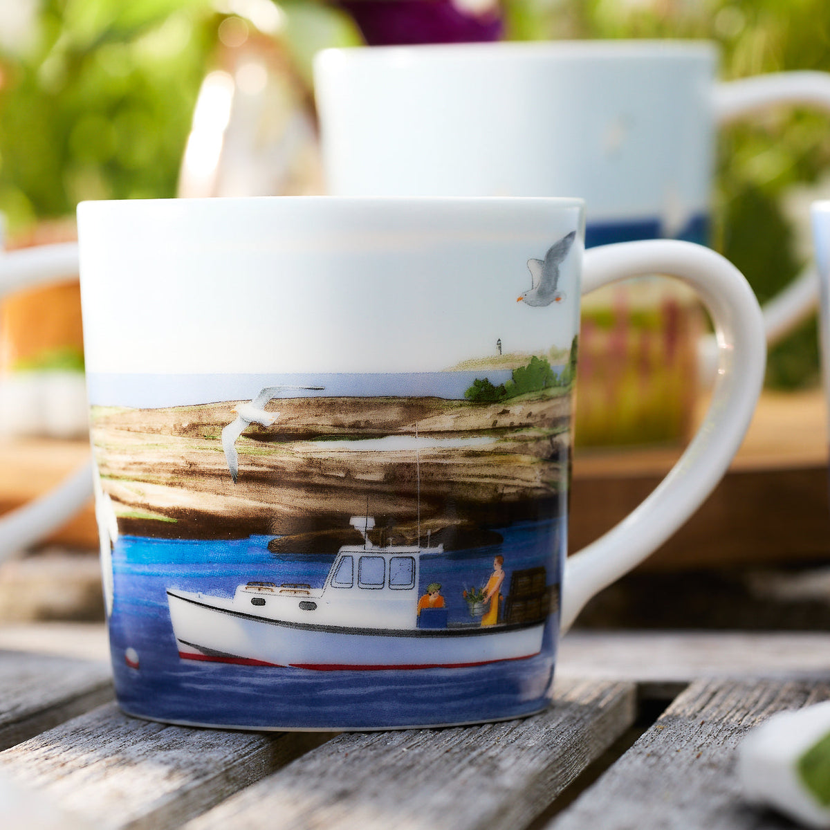 Caskata X Felix Doolittle By the Sea Mugs, Set of 4
