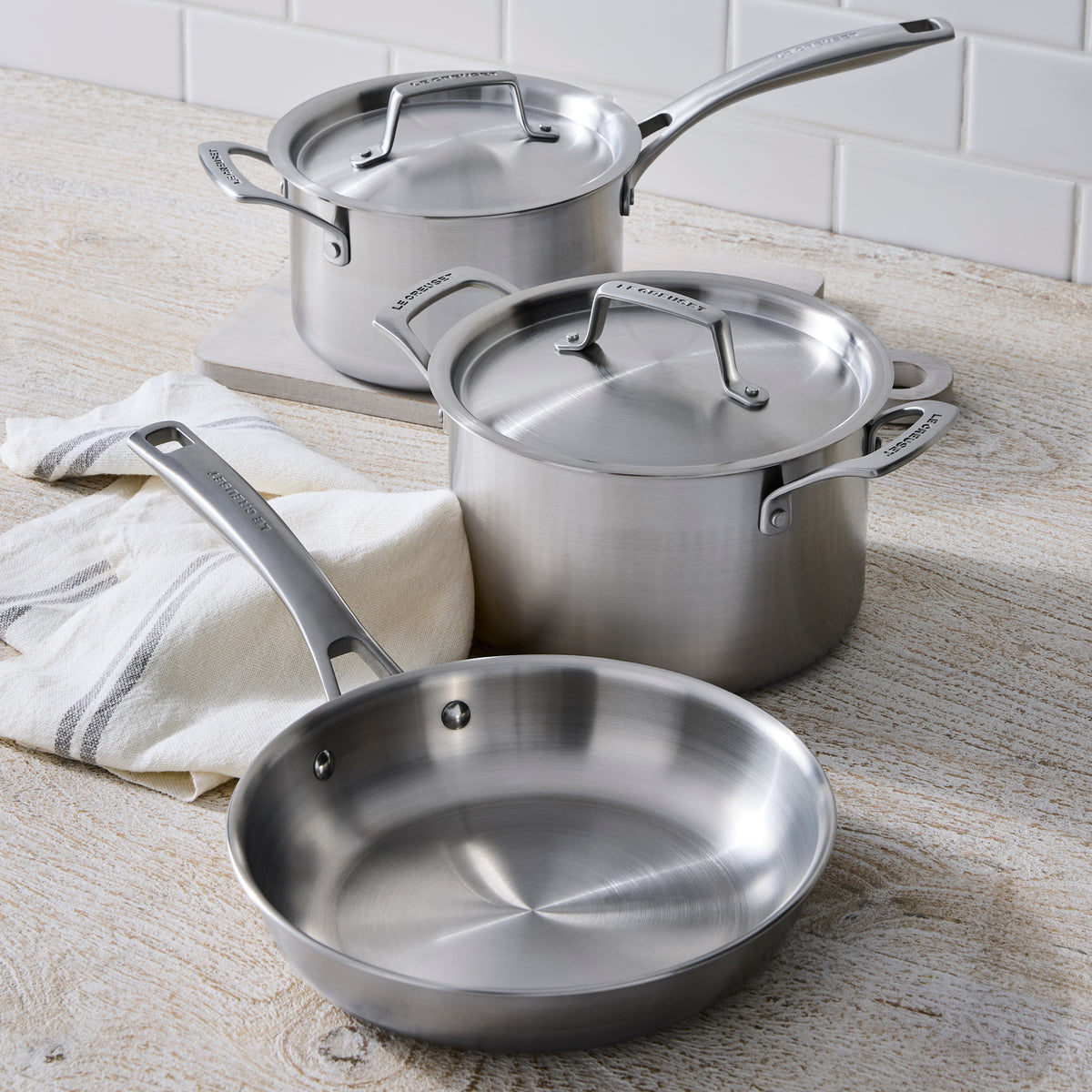 Essential Stainless Steel 5-Piece Cookware Set
