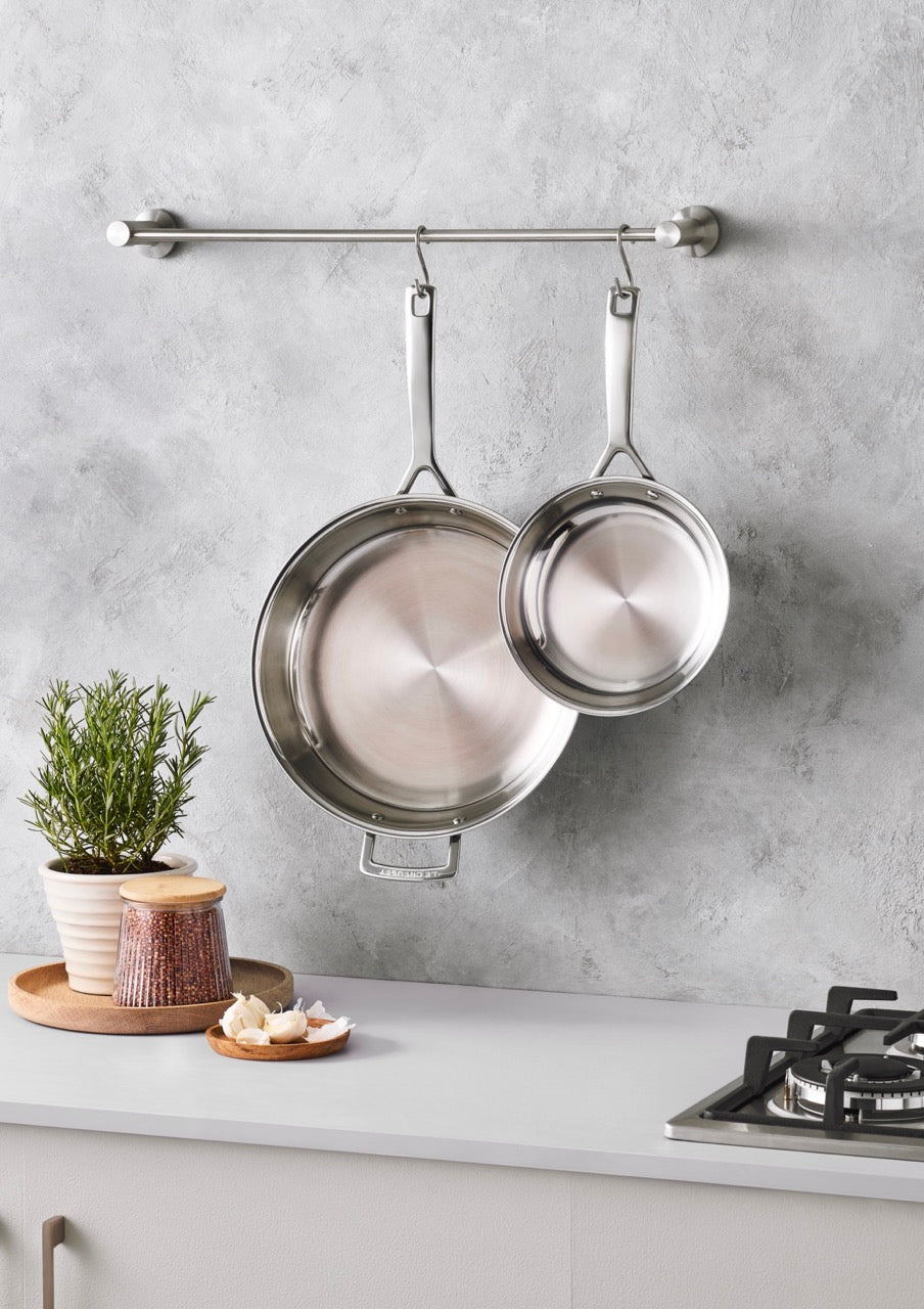 Classic Stainless Steel Round Frying Pan 12 in.