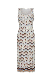 Orel Dress in Ivory Wave Crochet