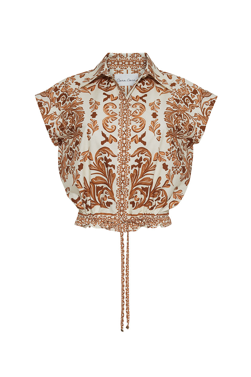 Octavia Top in Saltaire Brown
