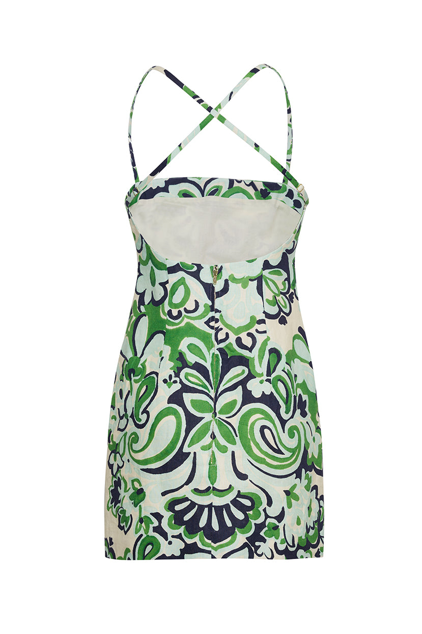Dria Mini Dress in Estelle Mint