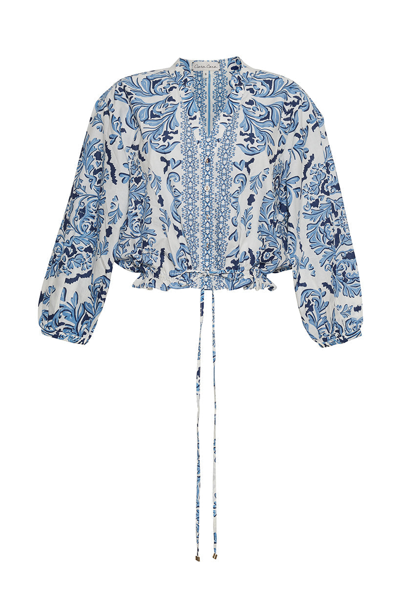 Perrin Top in Saltaire Light Blue