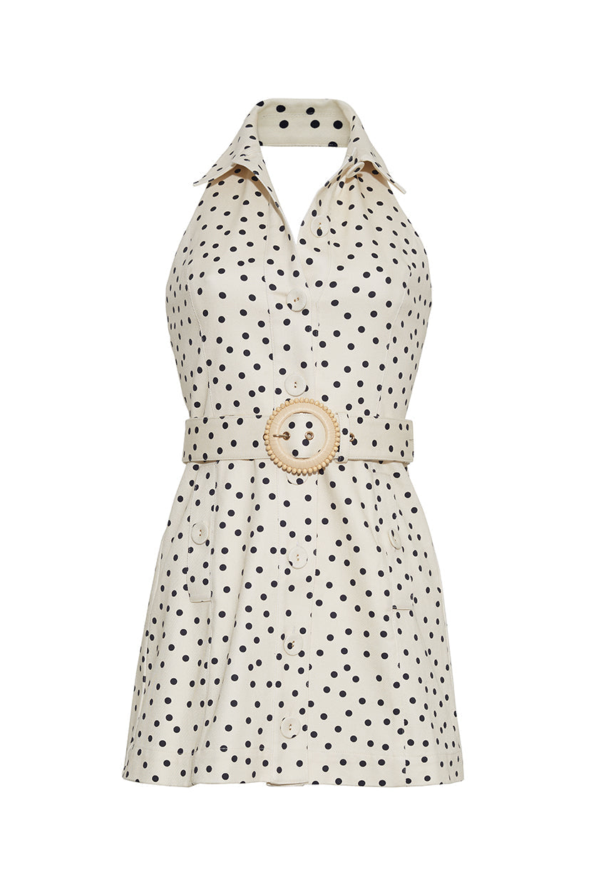 Parker Mini Dress in Burst Egret