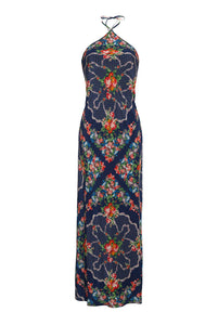 Andes Dress in Gemma Scarf Navy