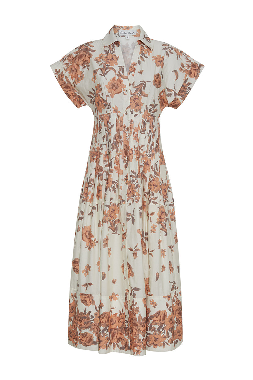 Nash Dress in Farfella Border Egret